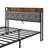 King Bed Frame With Storage, Bed Frame With Led Lights Upholstered Headboard And 2 Drawers, Usb & Charging Station, No Box Spring Needed, Easy Assembly, Grey King-2135507128