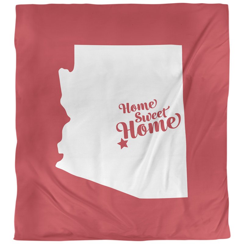 Housse de couette réversible simple rutland vermont love, Housse de couette simple TG, Rouge, Microfibre