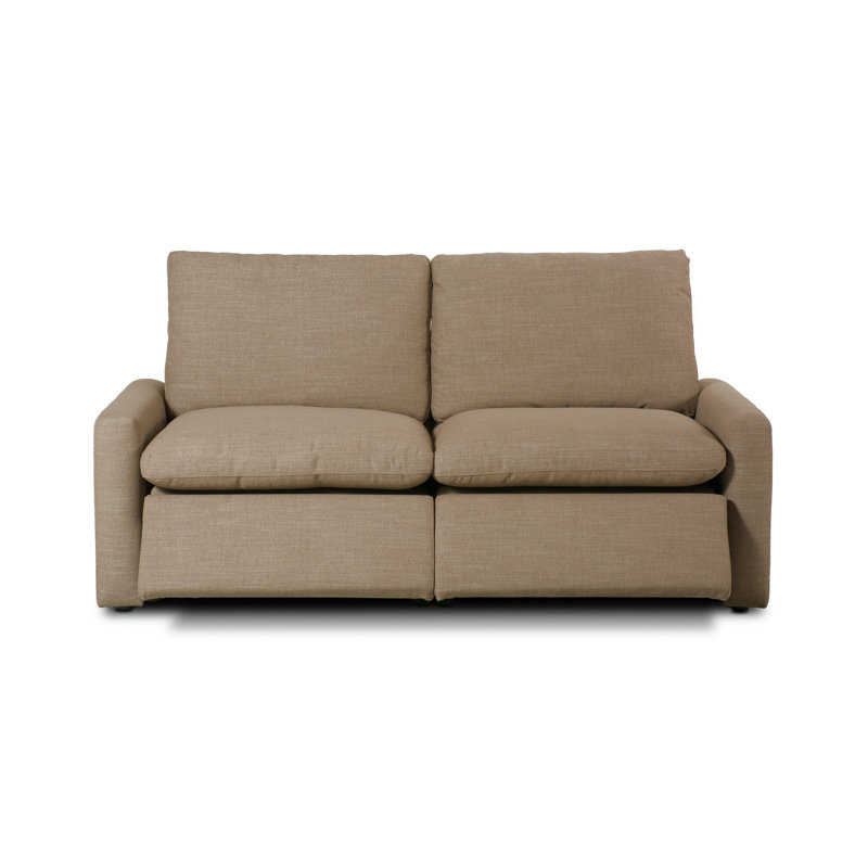 Tillery 78" Upholstered Power Reclining Loveseat, Nomad Taupe Crypton Performance Weave