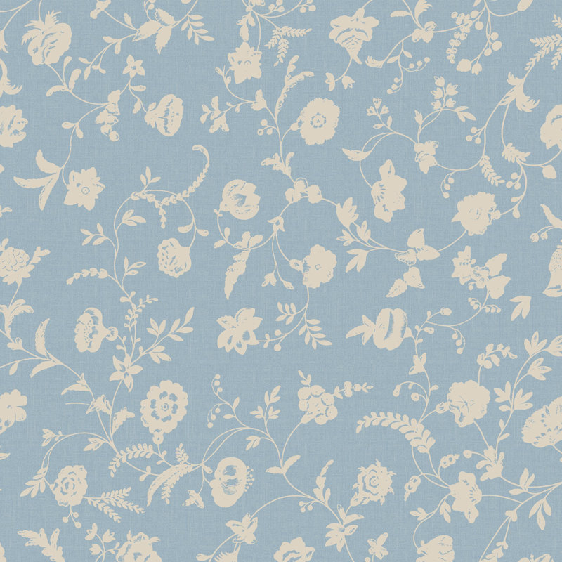 Banc de rangement à jupe Hamilton, Robina Floral Chambray