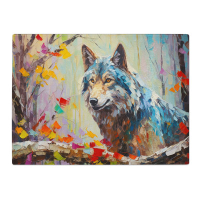 Wolf Palette Knife  Glass Chopping Board
