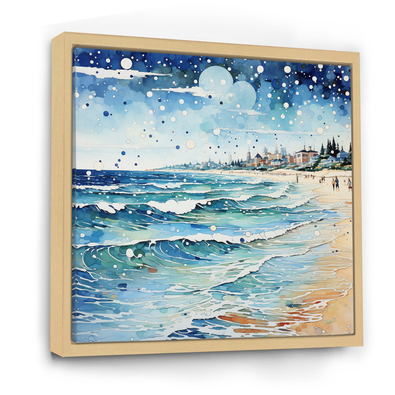 Photo de plage Sandy Serenade IV, H 36 po x l 36 po x P 1,5 po, Cadre naturel flottant