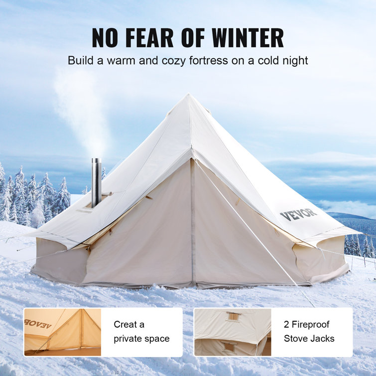 VEVOR Tente cloche en toile 100% coton pour 8 personnes VEVOR de 13 pi de  diamètre Tente de camping imperméable en toile et Commentaires - Wayfair  Canada