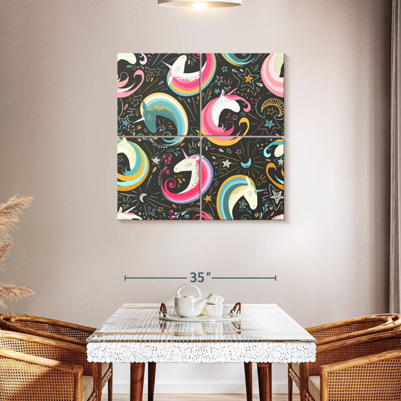 Motif de licorne Ashelle, H 38 po x l 38 po