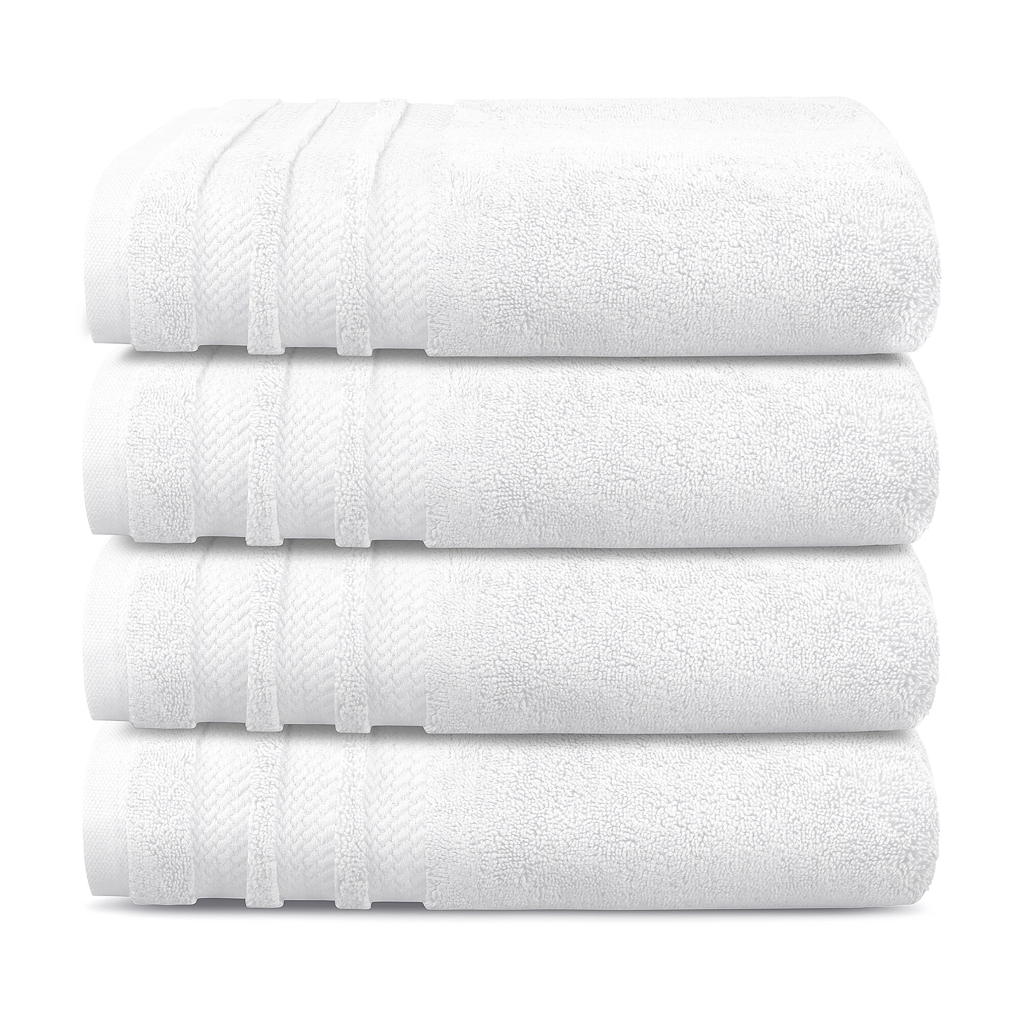 Trident Finesse 100% Cotton, 6-Piece Extra Large Towel Set, Purple Ash 