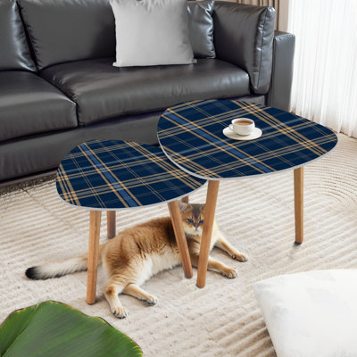 Ensemble de 2 tables basses gigognes Triangle