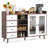 55" Modern Kitchen Buffet Sideboard with Adjustable Shelves-1619689378