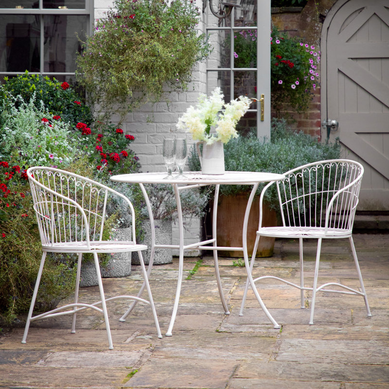 Kiawah 2 - Person Patio Dining Set with Round Table, White