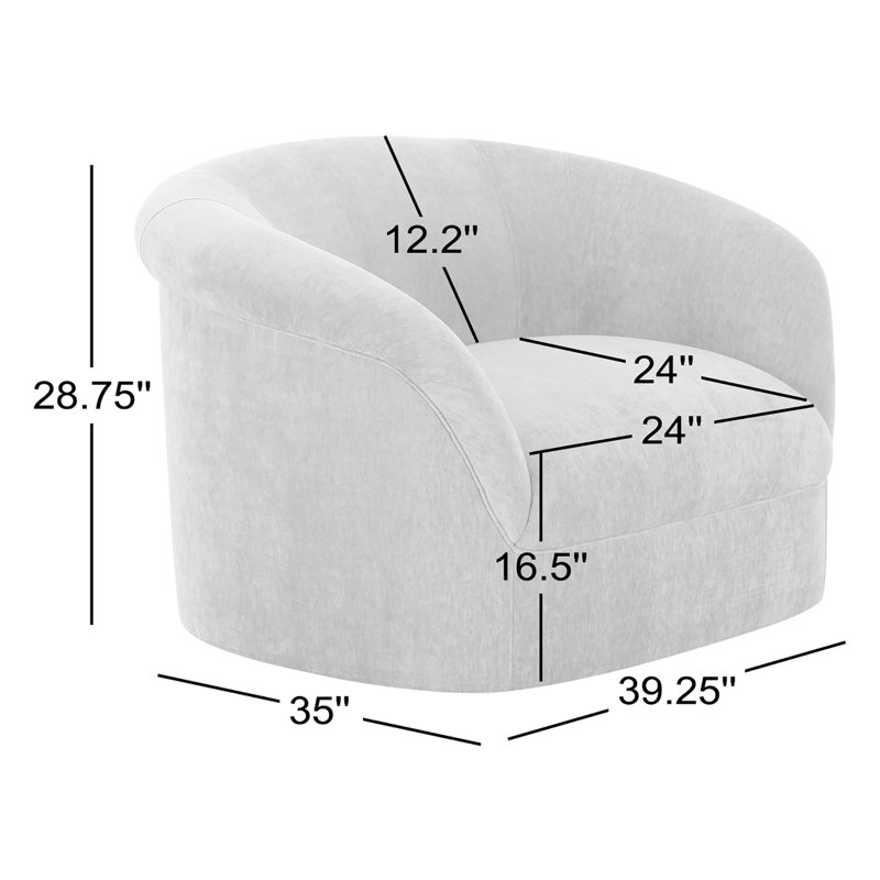 Upholstered Armchair, Blush Performance Chenille