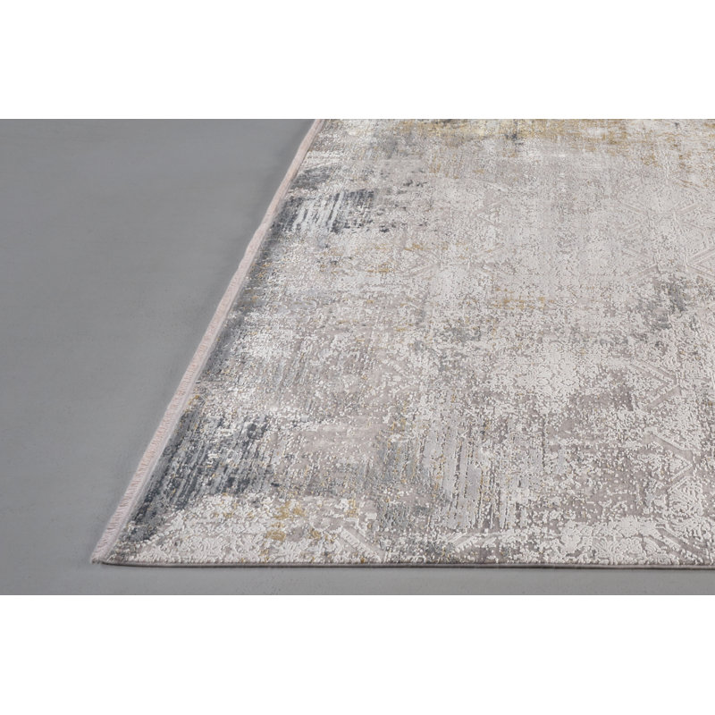 Viscose Abstract Indoor Rug, Rectangle 3'1" x 5'
