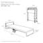Jay-Be Visitor Contract Folding Guest Bed with Performance e-Fibre Mattress and Automatic Folding Legs, Compact, Single,