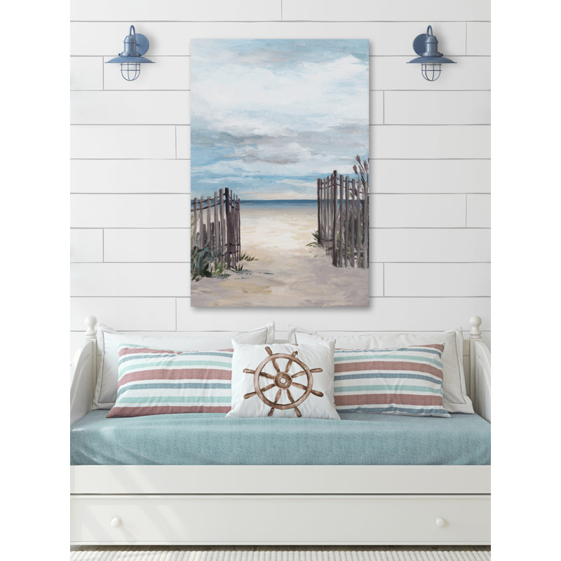Clôture en bois - peinture sur toile tendue, H 30 po x l 20 po x P 1,5 po