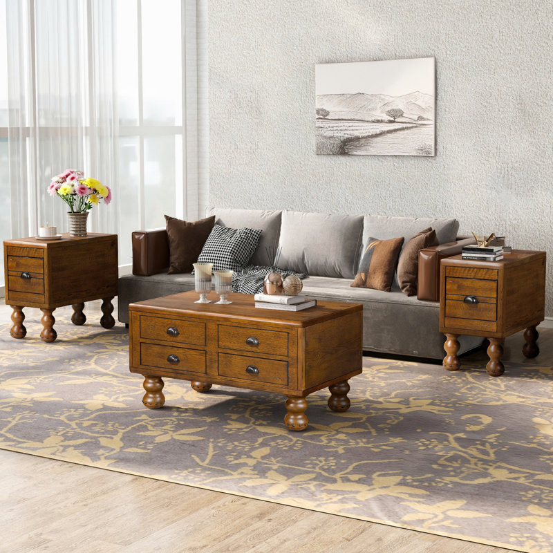 Table basse Alajos, Brun antique