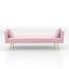 Canapé-lit capitonné pliable de 72 pouces convertible moderne, canapé en velours rose rétro américain pour petit bureau de chambre à coucher de salon-1790144863