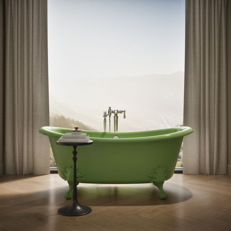 Artifacts 66-1/8 In. X 32-1/2 In. Freestanding Bath, Green