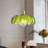 1-Light E26 Base Polished Brass Metal and Glass Dome Flower Pendant Light, Adjustable Height, Dimmable, ETL Listed