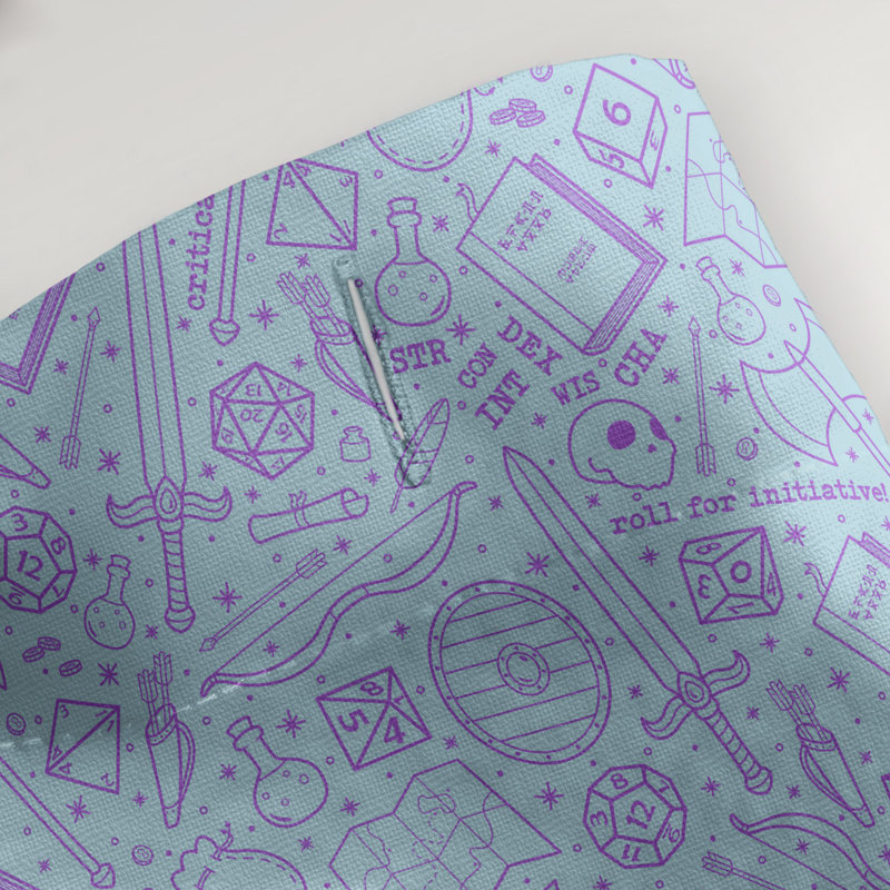 Rideau de douche simple classique RPG, Bleu / Mauve