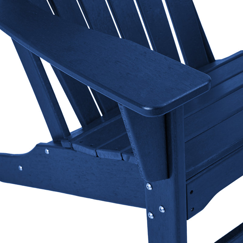 Chaise Adirondack en plastique Chappl, Bleu marine