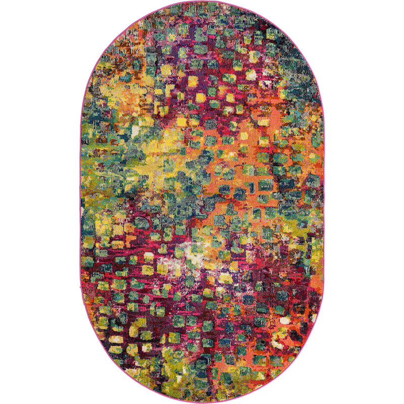 Mélange contemporain de prairies, Ovale 5 pi x 8 pi