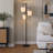 64.5'' Traditional Tree Floor Lamp with Tiered Drum Shade