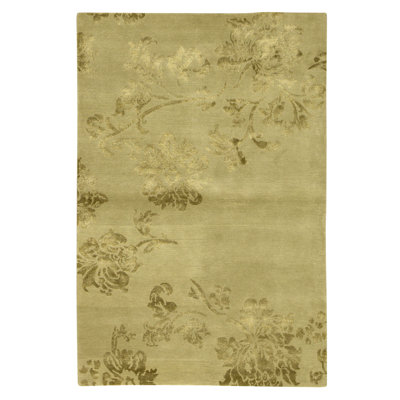 Hand Knotted Area Rug in Sage Green