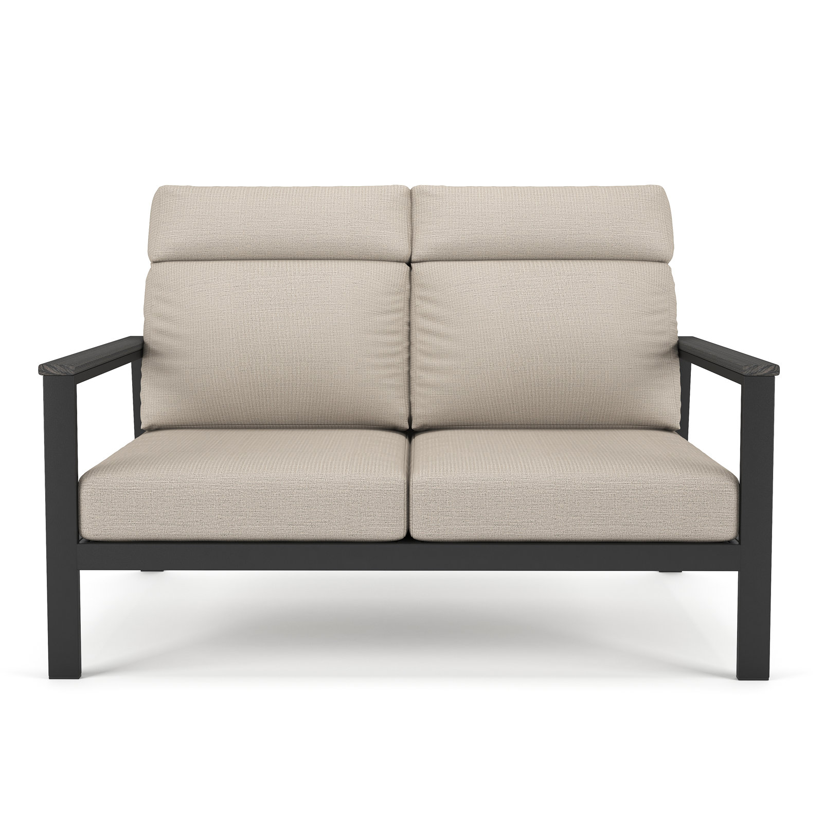 Townsend 55" Sunbrella® Patio Loveseat, Cast Silver, Brown, Yes