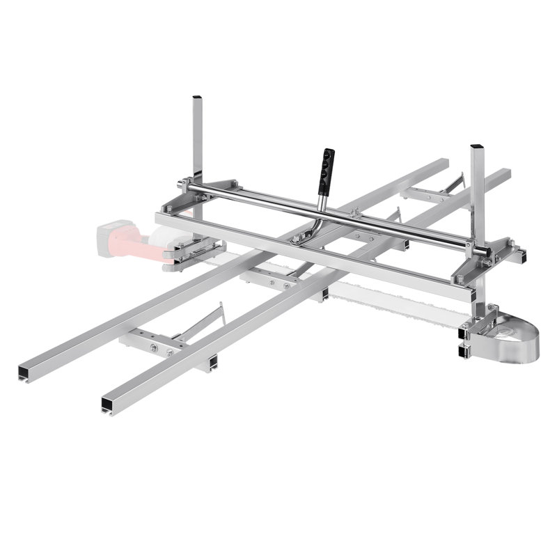 Chainsaw Mill and Rail Mill Guide System, Portable Sawmill 14"-36" Guide Bar, 9ft Aluminum Saw Milling Rail Guide with Chainsaw Planking Mill for Woodworkers and Carpenters