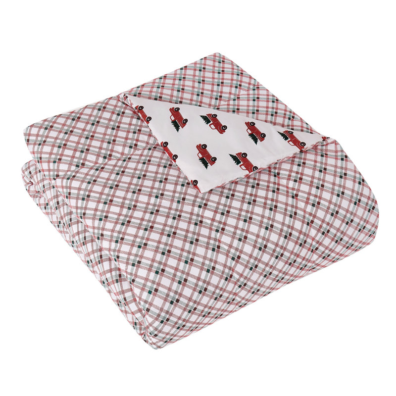 Polyester Plaid Comforter, Full / Double;Queen