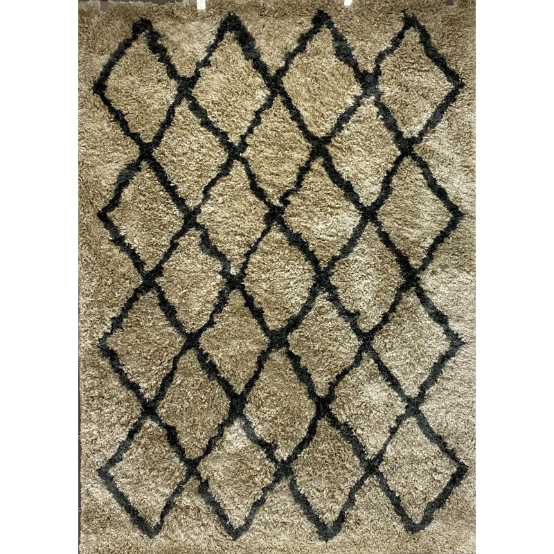Tapis crème touffeté à la main Spillane