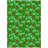 Machine Washable Indoor/Outdoor Snowflake Ho Ho Ho Xhevrie Green Rug-2142851460