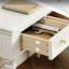Bureau en bois massif de style champêtre avec 6 tiroirs-1833539705