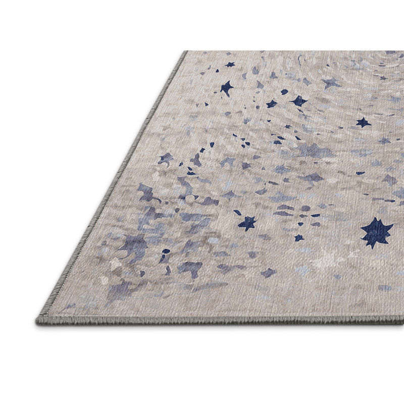 Machine Washable Gray Area Rug, Rectangle 2' x 3'