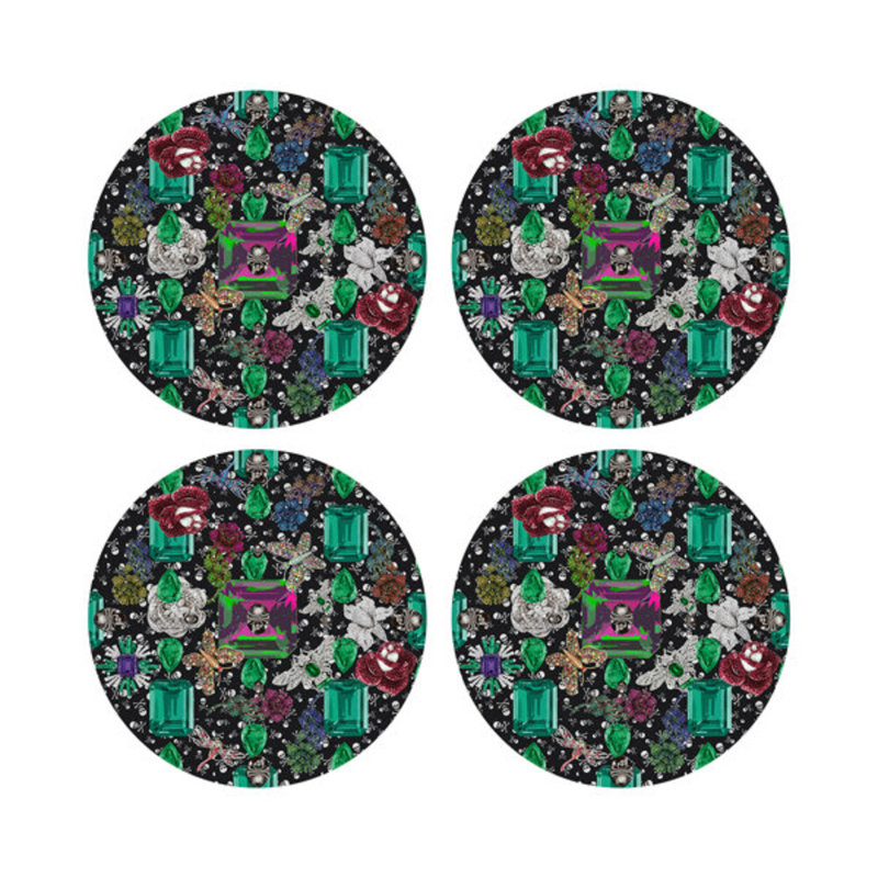 Napperon Jewel Box Emeralds Skulls