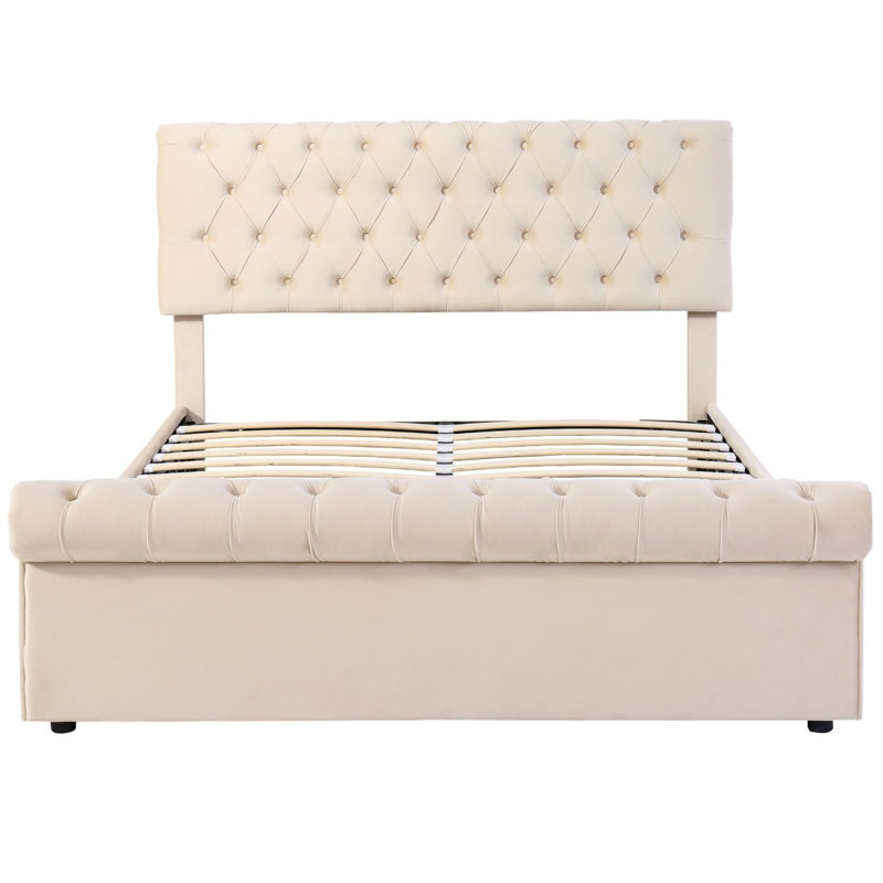 Solid Wood Ottoman Storage Bed