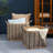 SOL HOME Isidore Square Palm Leaf Woven Wicker Storage Basket with Handles