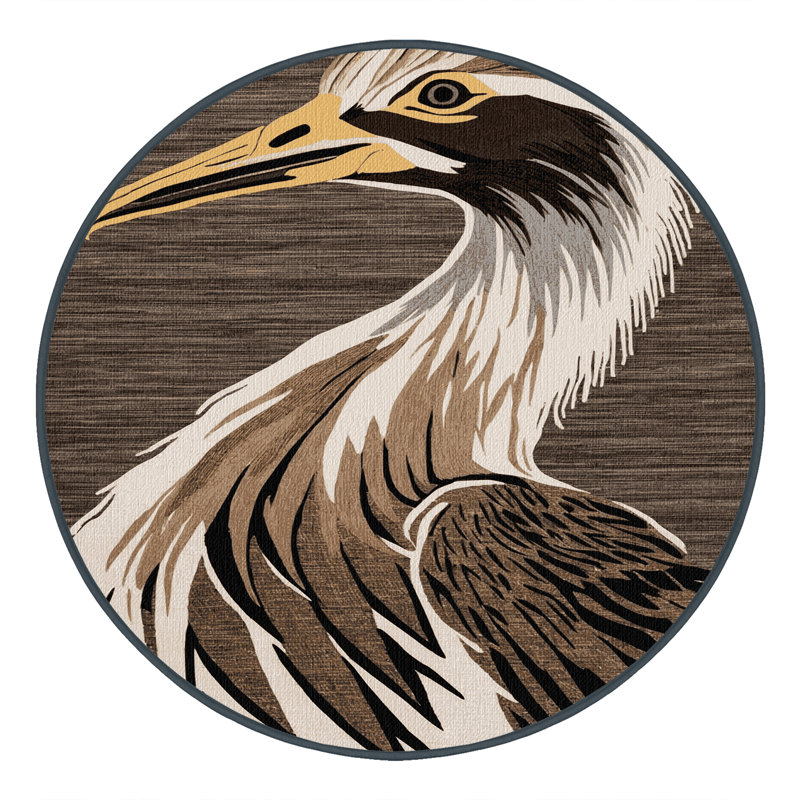  Tapis lavable Kori Bustard, Rond 5 pi