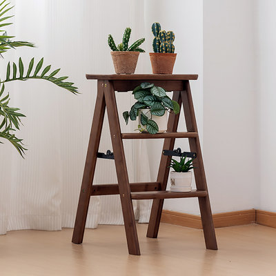 Escabeau en bambou pliable multifonctionnel