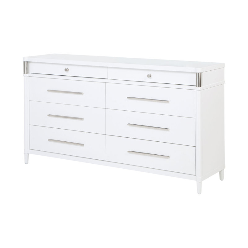Commode contemporaine l 65,90 po, blanc