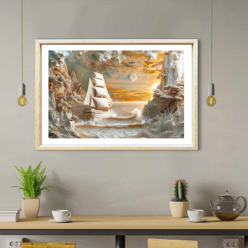 Peinture décorative en panneau de fibres à densité moyenne, 16,5 po H x 24,4 po L