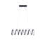 Luminaire suspendu moderne en aluminium à boucle spiralée de 14 po de L 23 po x H 6 po avec fil de suspension réglable de 47 po à 12 po