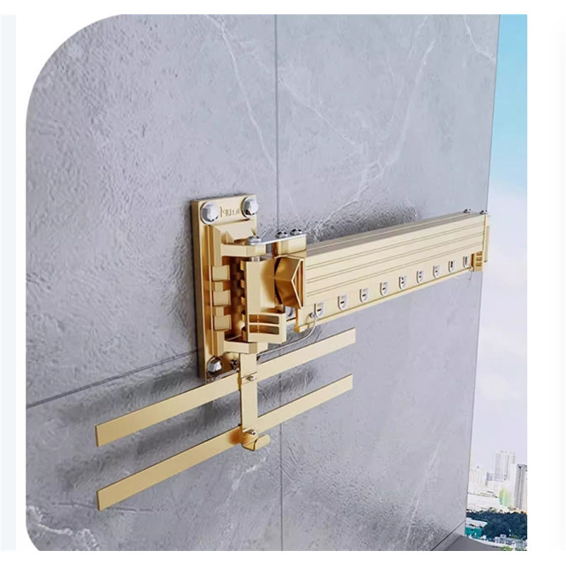 Portant à vêtements compact rétractable Aerowing, Brun