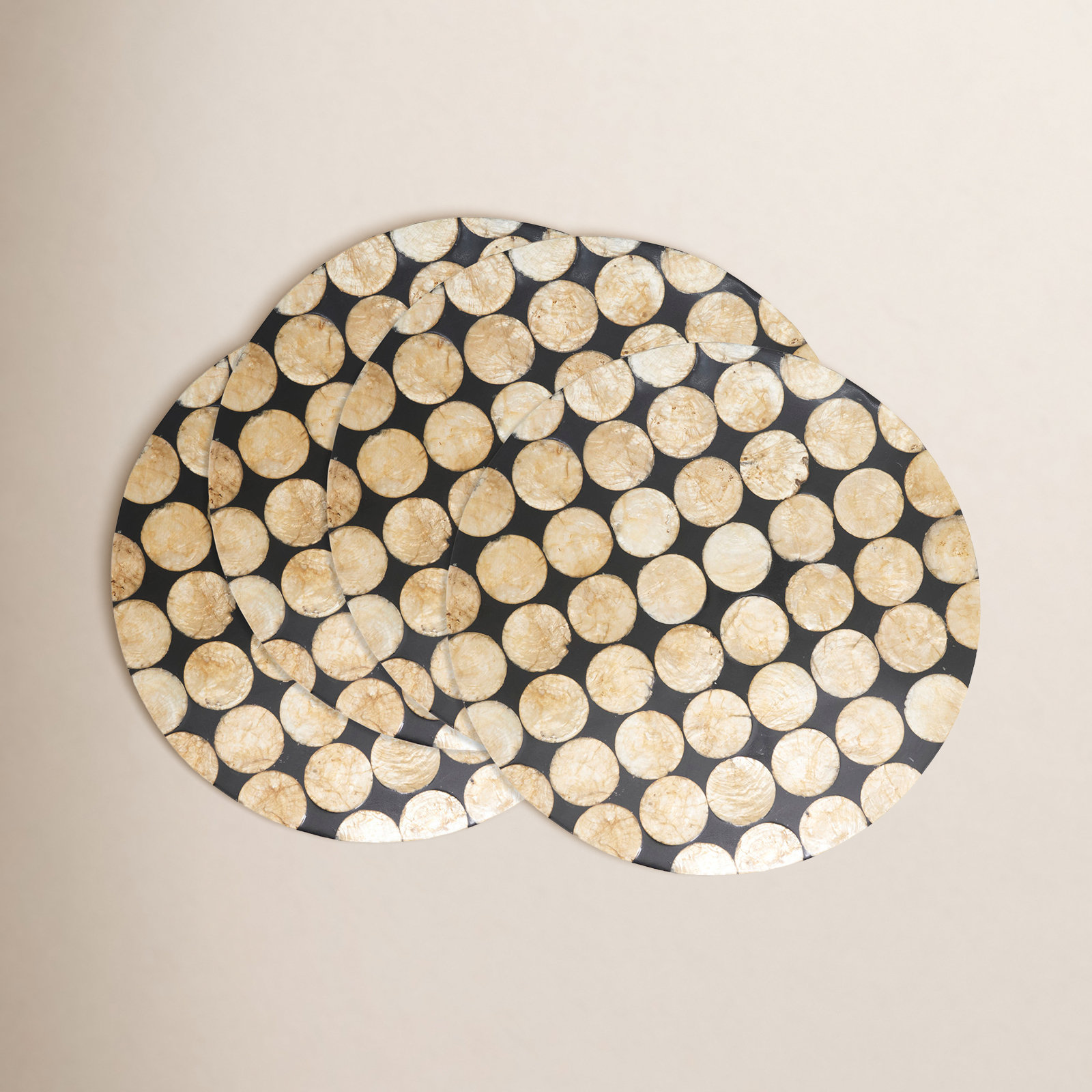 Talaria Collection Talaria Capiz Placemat, Black
