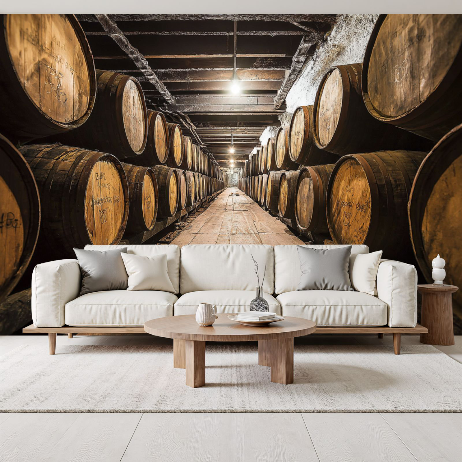 Red Barrel Studio Peel and Stick Wallpaper Barrels Bourbon Whiskey ...