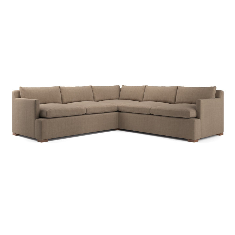 Ghost Sectional, Nevis Khaki Polyester Blend
