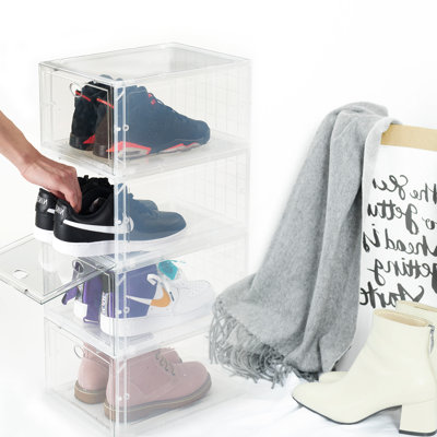 4 Pair Stackable Shoe Storage Box
