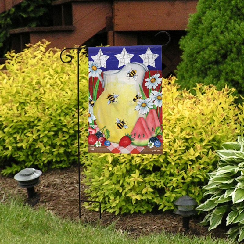 Drapeau du jardin d'été américain, Été bleu/jaune/rouge