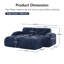 Loaf 110" W x 43" D x 16" H Tufted Velvet U-Shaped Modular Sofa with Movable Ottoman-1676839334