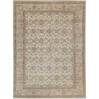 Hand-Knotted High-Quality Cream Area Rug
