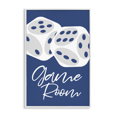«Game Room with Dice», art de la giclée encadrée par Martina Pavlova