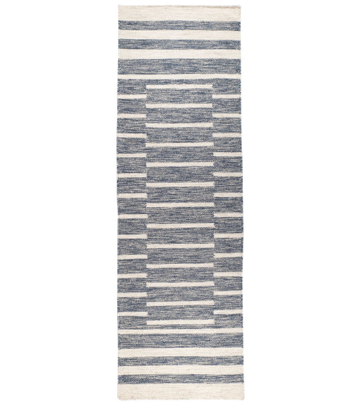Heights Denim Handwoven Wool Rug, Runner 2'6" x 8'